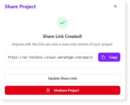 share tree diagram to others with URL